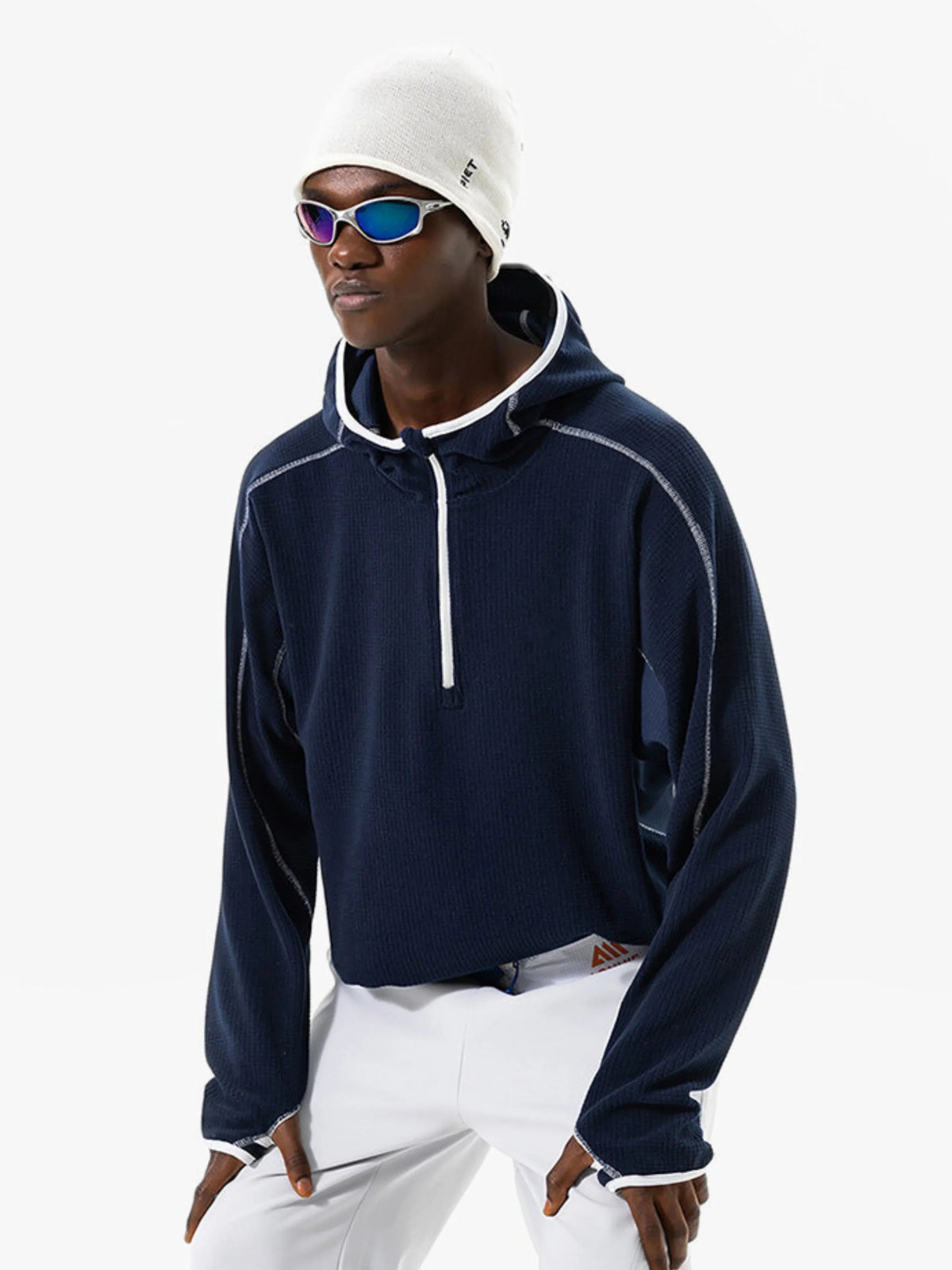 Keen - Unisex Quick-Dry Thermal Thumbhole Fleece Jacket - Navy Blue