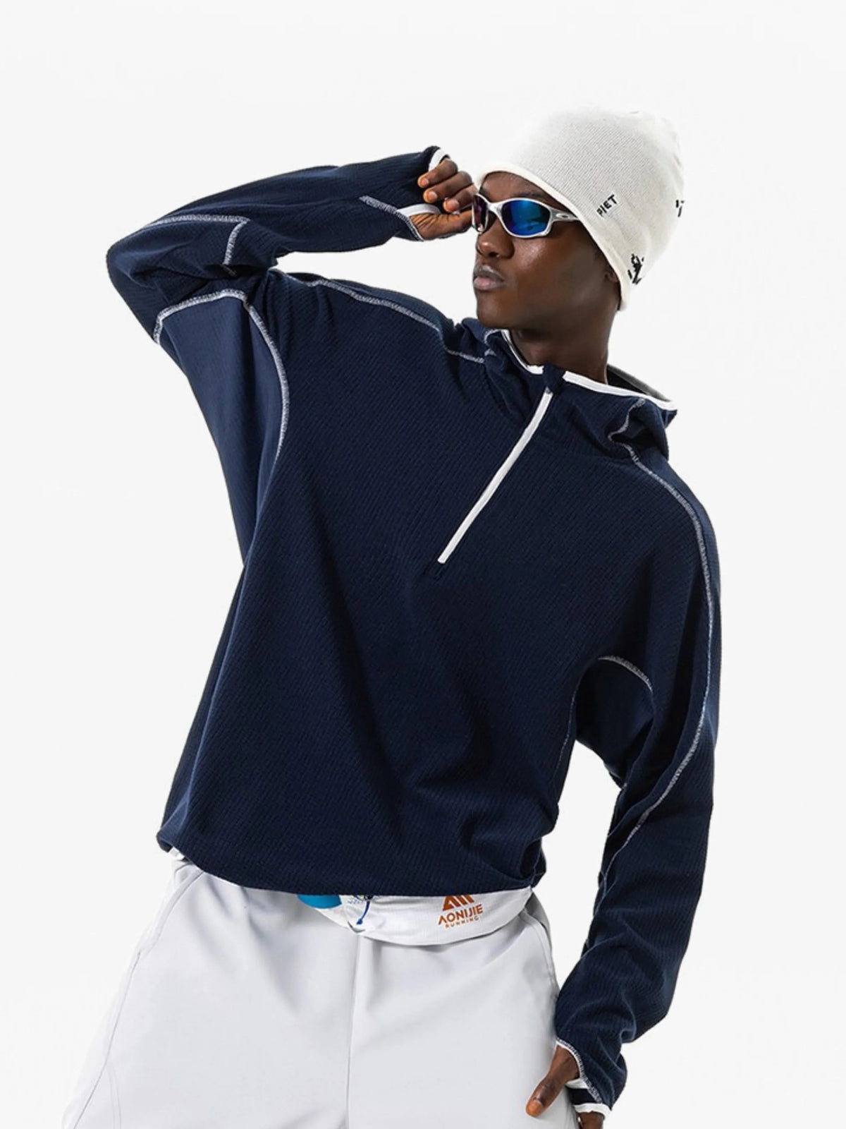 Keen - Unisex Quick-Dry Thermal Thumbhole Fleece Jacket - Navy Blue