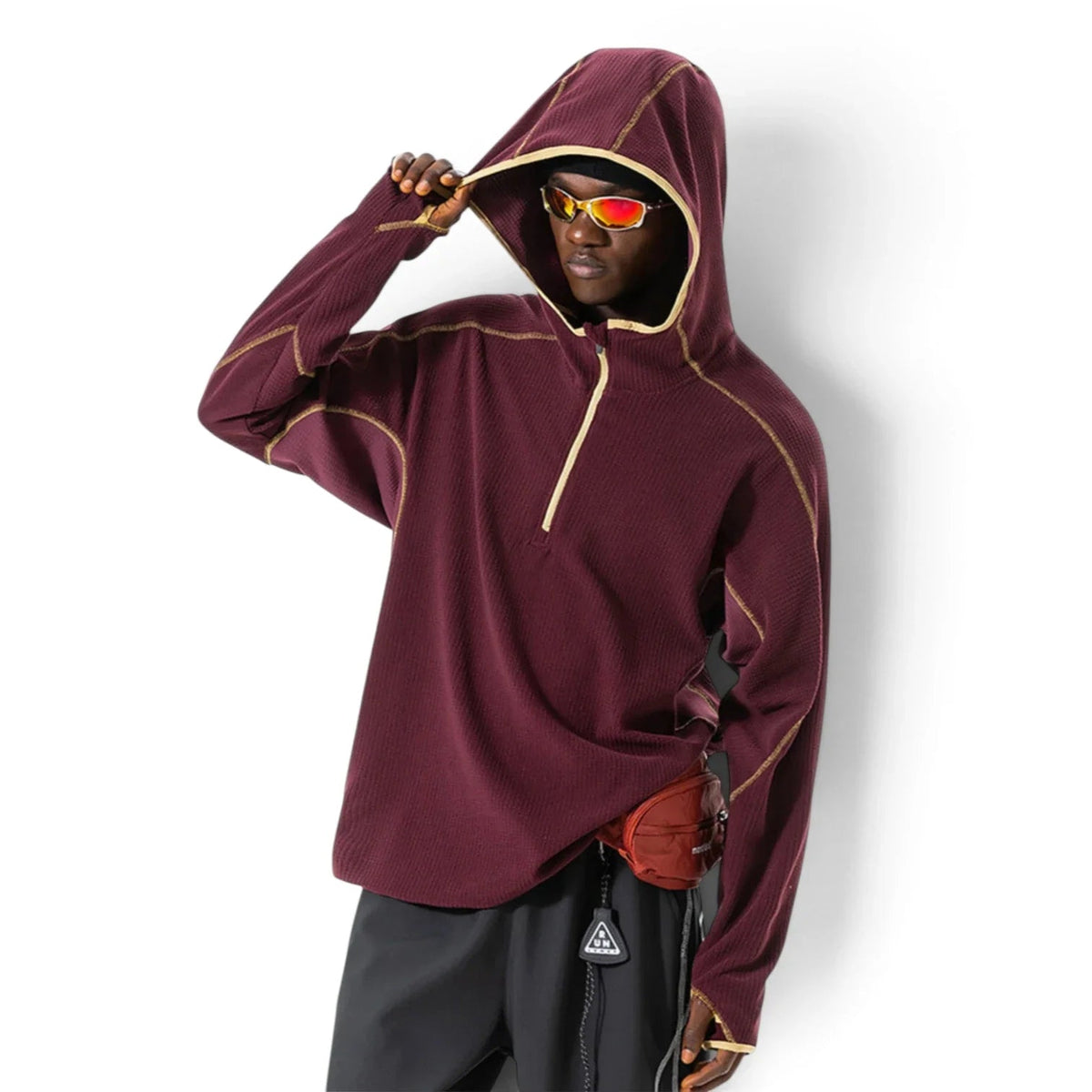 Keen - Unisex Quick-Dry Thermal Thumbhole Fleece Jacket - Red