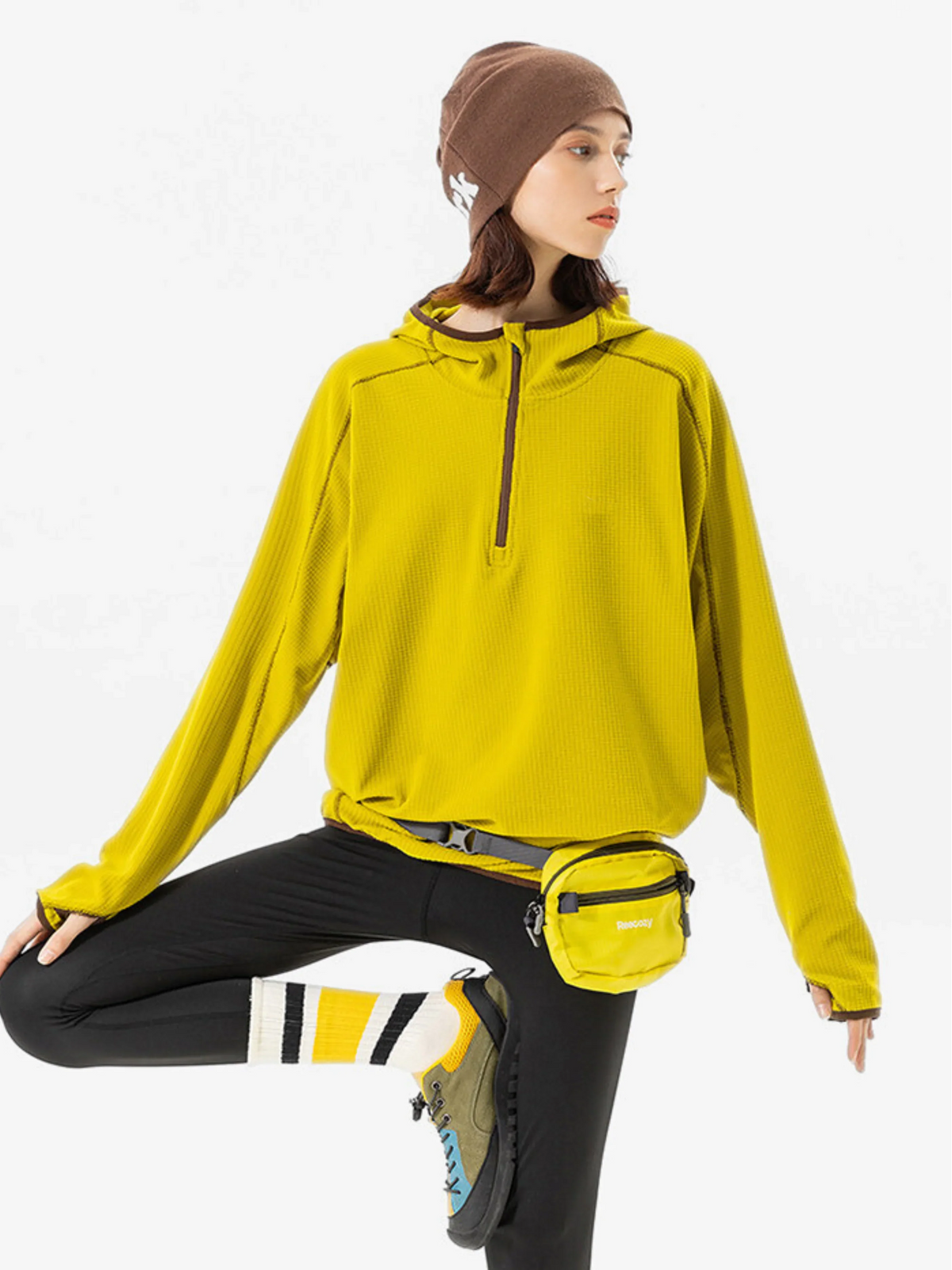 Keen - Unisex Quick-Dry Thermal Thumbhole Fleece Jacket - Yellow
