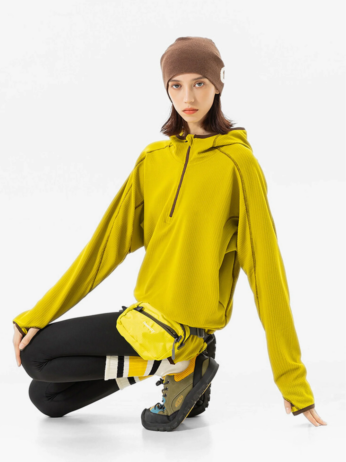 Keen - Unisex Quick-Dry Thermal Thumbhole Fleece Jacket - Yellow