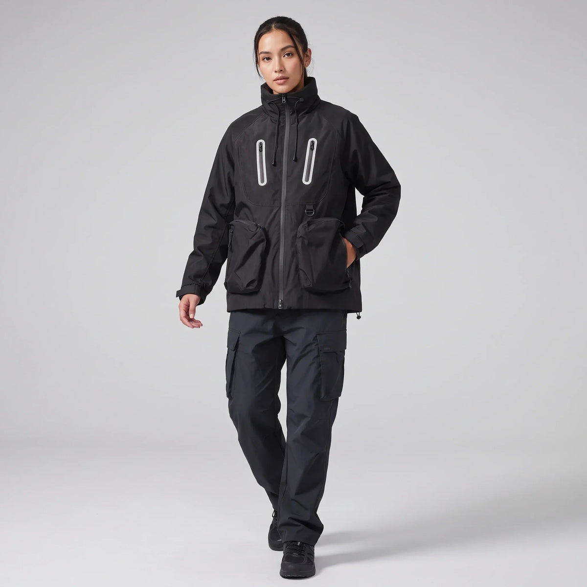Crag - Unisex Windproof Breathable & Waterproof Jacket - Black