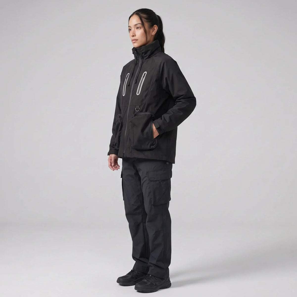Crag - Unisex Windproof Breathable & Waterproof Jacket - Black