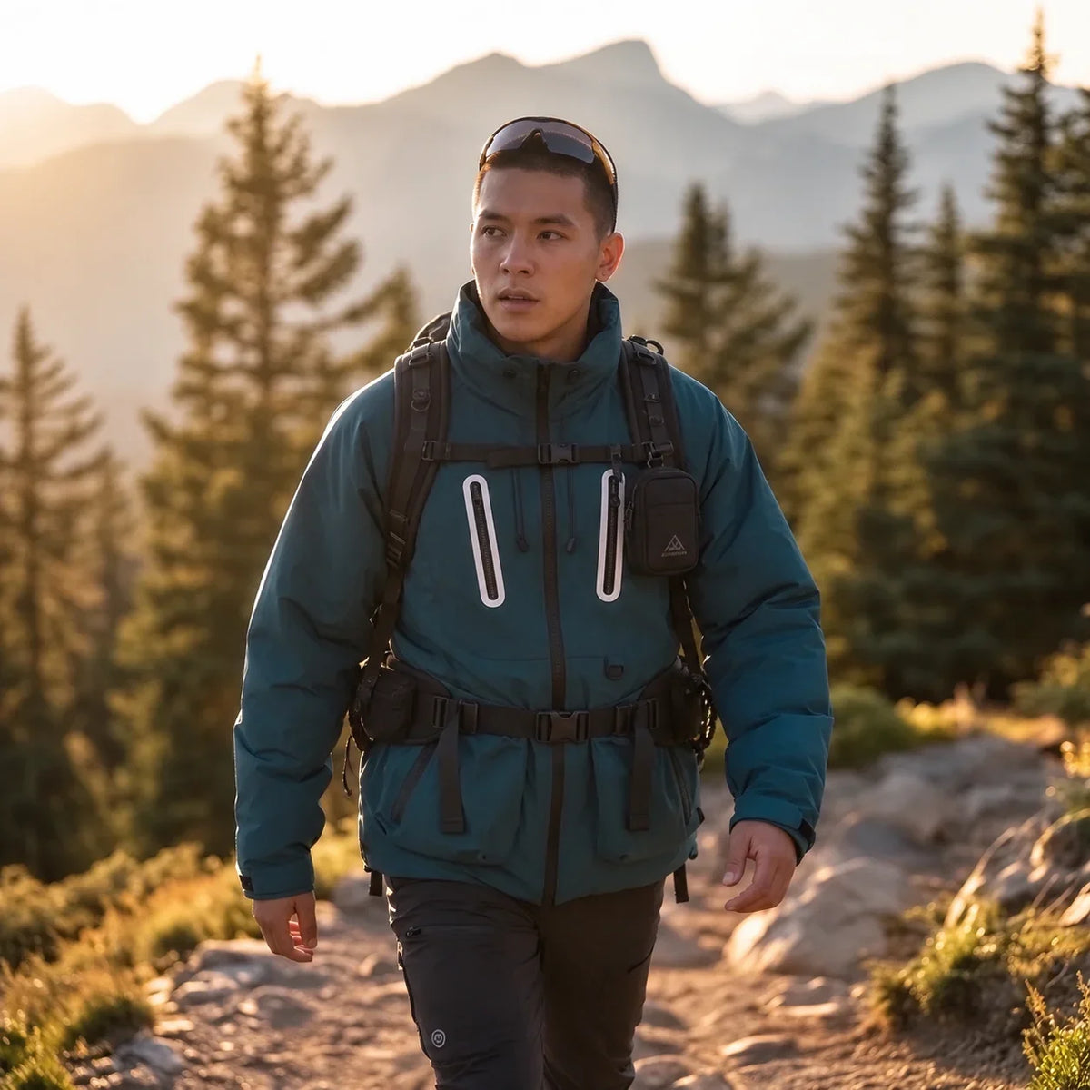 Crag - Unisex Windproof Breathable & Waterproof Jacket - Peacock Blue