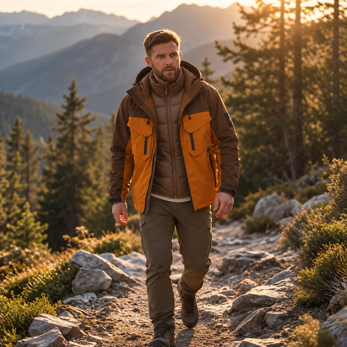 Beck - Unisex Windproof Breathable & Stand-Collar Waterproof Jacket - Orange