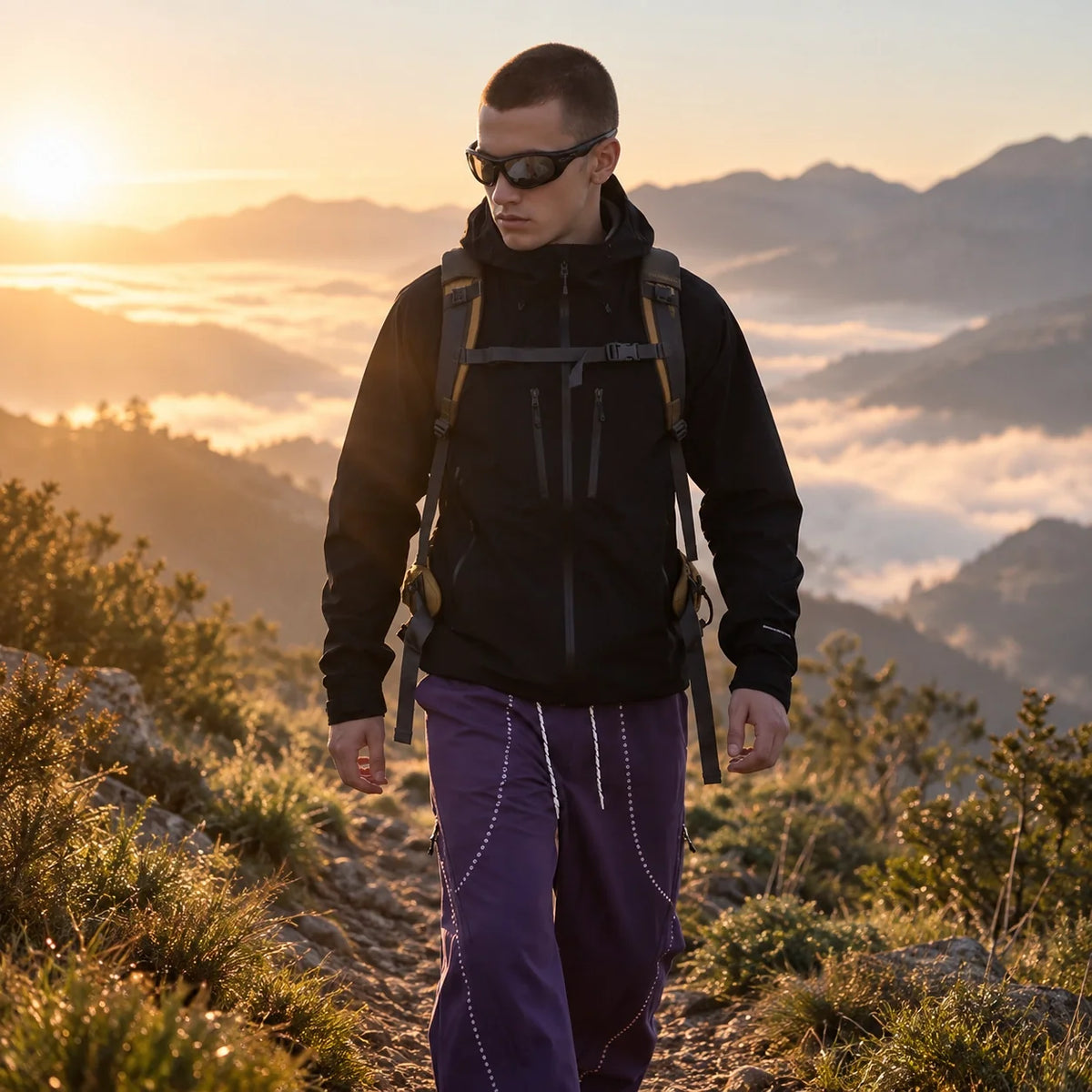 Breck - Unisex Water-Repellent & Quick-Dry Straight-Leg Walking Trousers - Purple