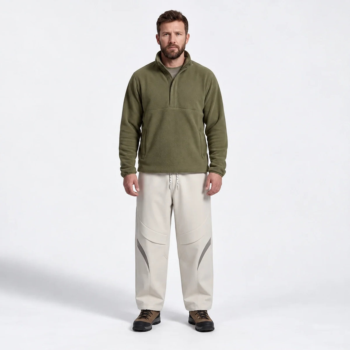 Shaw - Unisex Water-Repellent & Quick-Dry Wide-Leg Walking Trousers - Light Grey