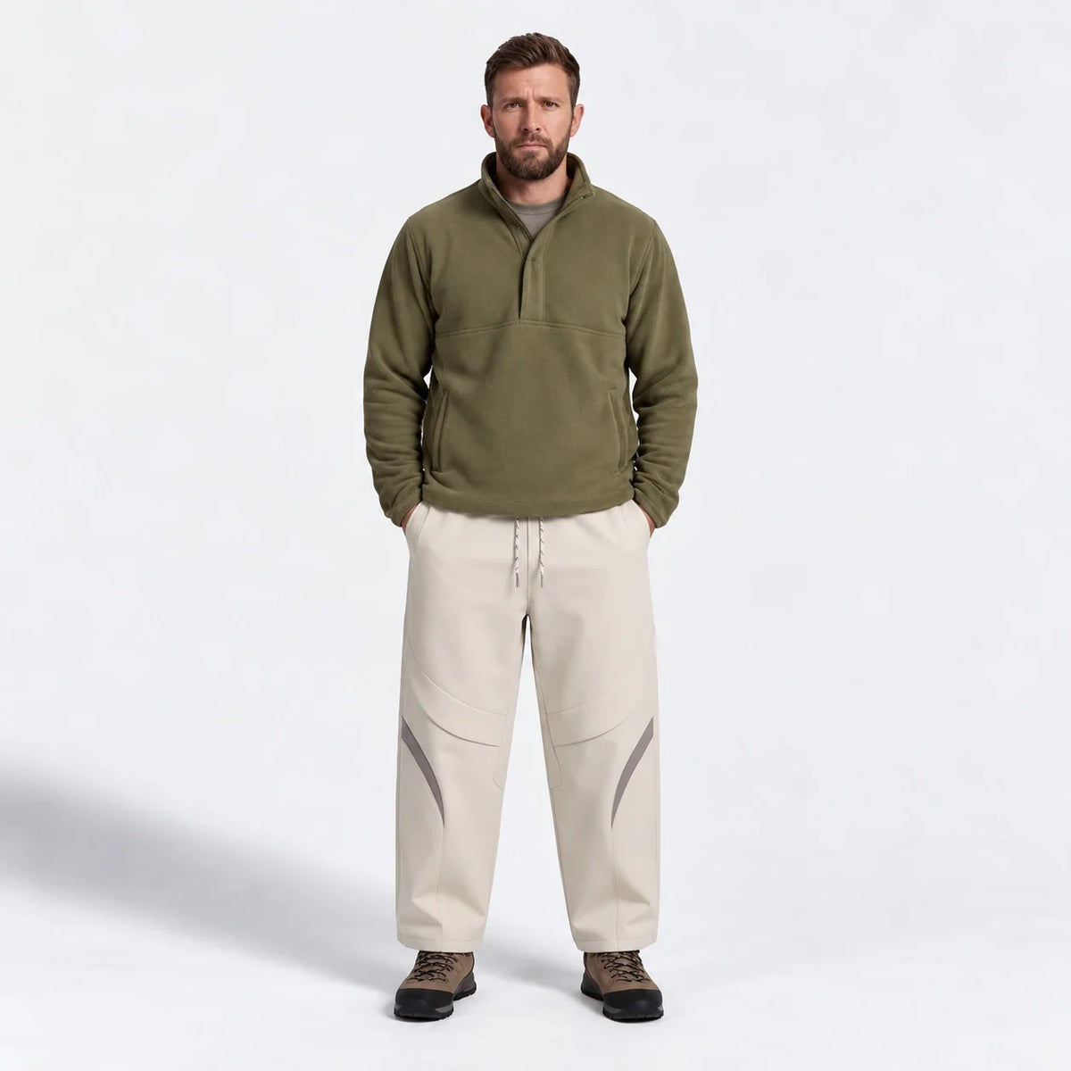 Shaw - Unisex Water-Repellent & Quick-Dry Wide-Leg Walking Trousers - Light Grey