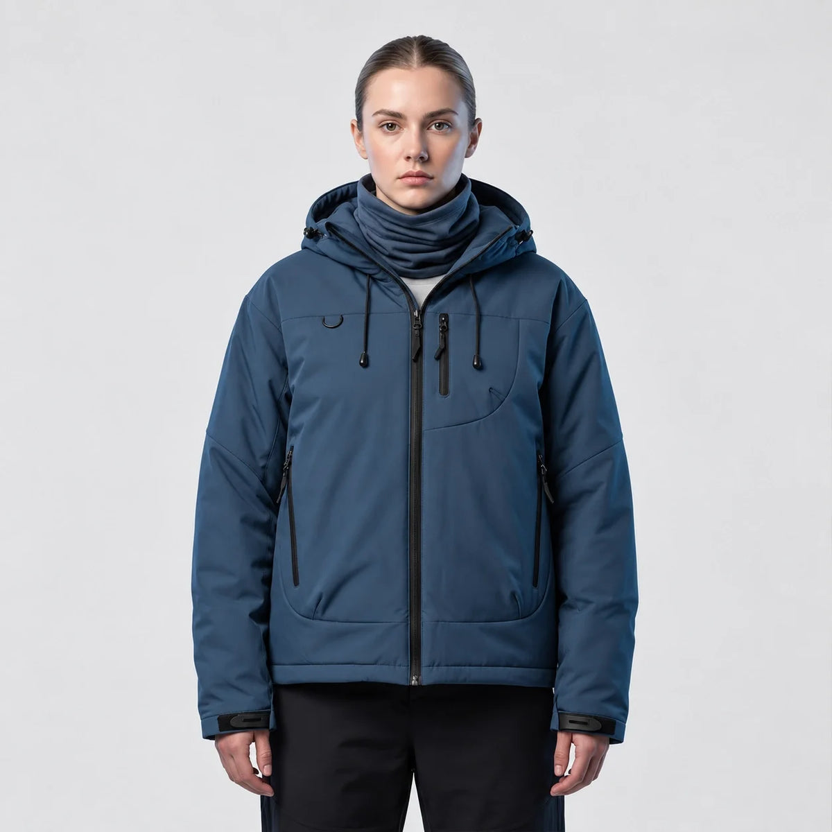 Eddy - Unisex Windproof Breathable & Wrinkle-Free Waterproof Jacket - Navy Blue