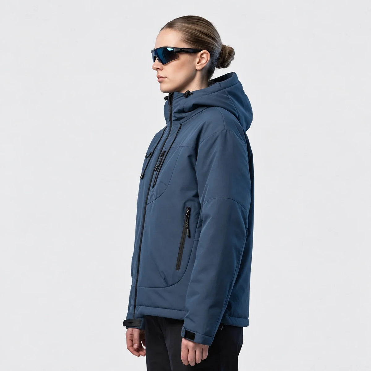 Eddy - Unisex Windproof Breathable & Wrinkle-Free Waterproof Jacket - Navy Blue