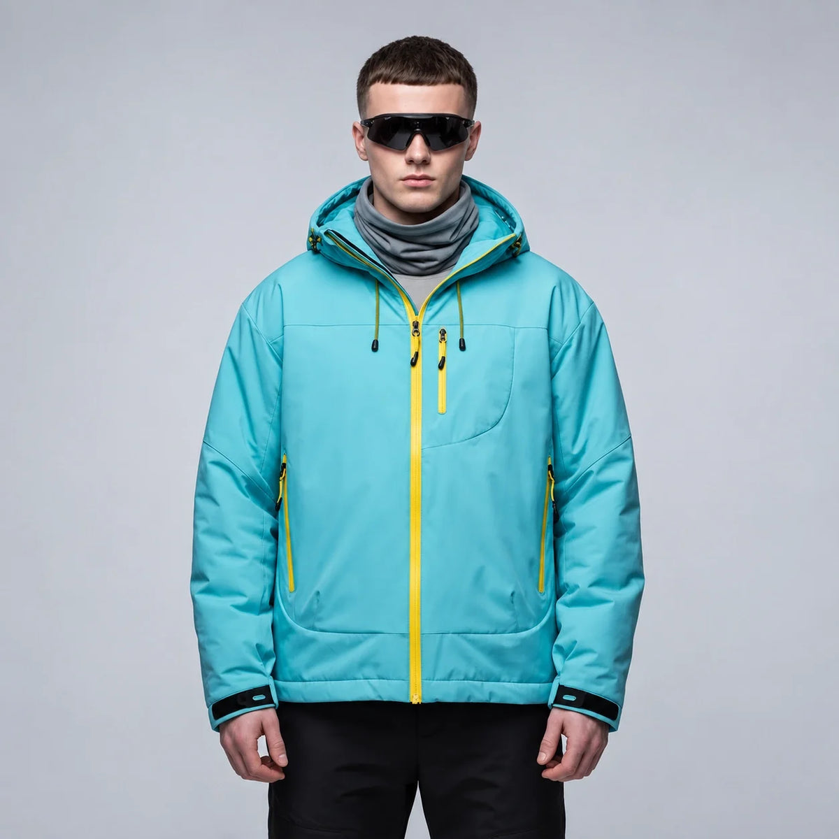 Eddy - Unisex Windproof Breathable & Wrinkle-Free Waterproof Jacket - Turquoise Blue