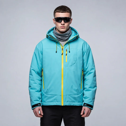 Eddy - Unisex Windproof Breathable & Wrinkle-Free Waterproof Jacket - Turquoise Blue