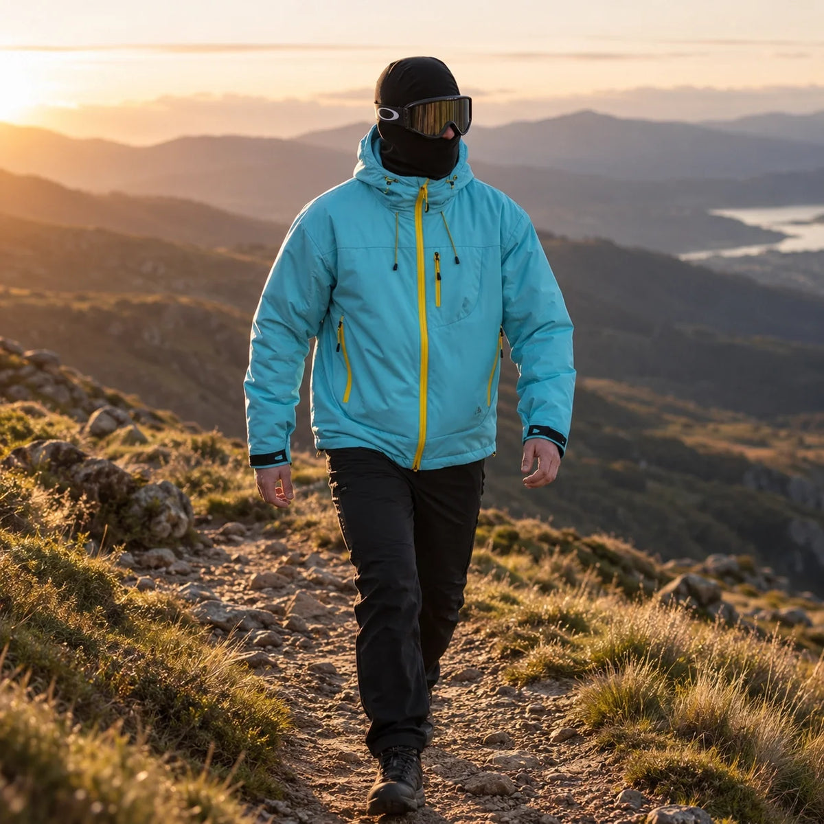 Eddy - Unisex Windproof Breathable & Wrinkle-Free Waterproof Jacket - Turquoise Blue