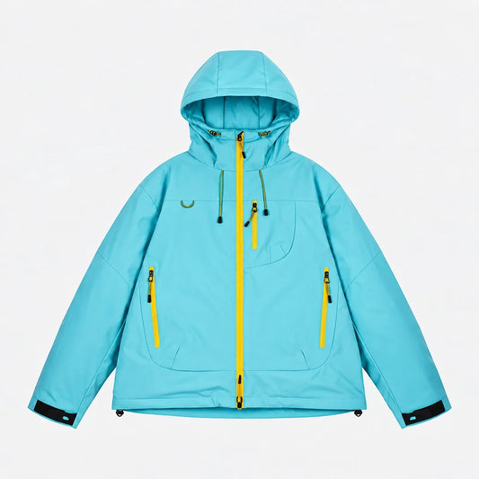 Eddy - Unisex Windproof Breathable & Wrinkle-Free Waterproof Jacket - Turquoise Blue