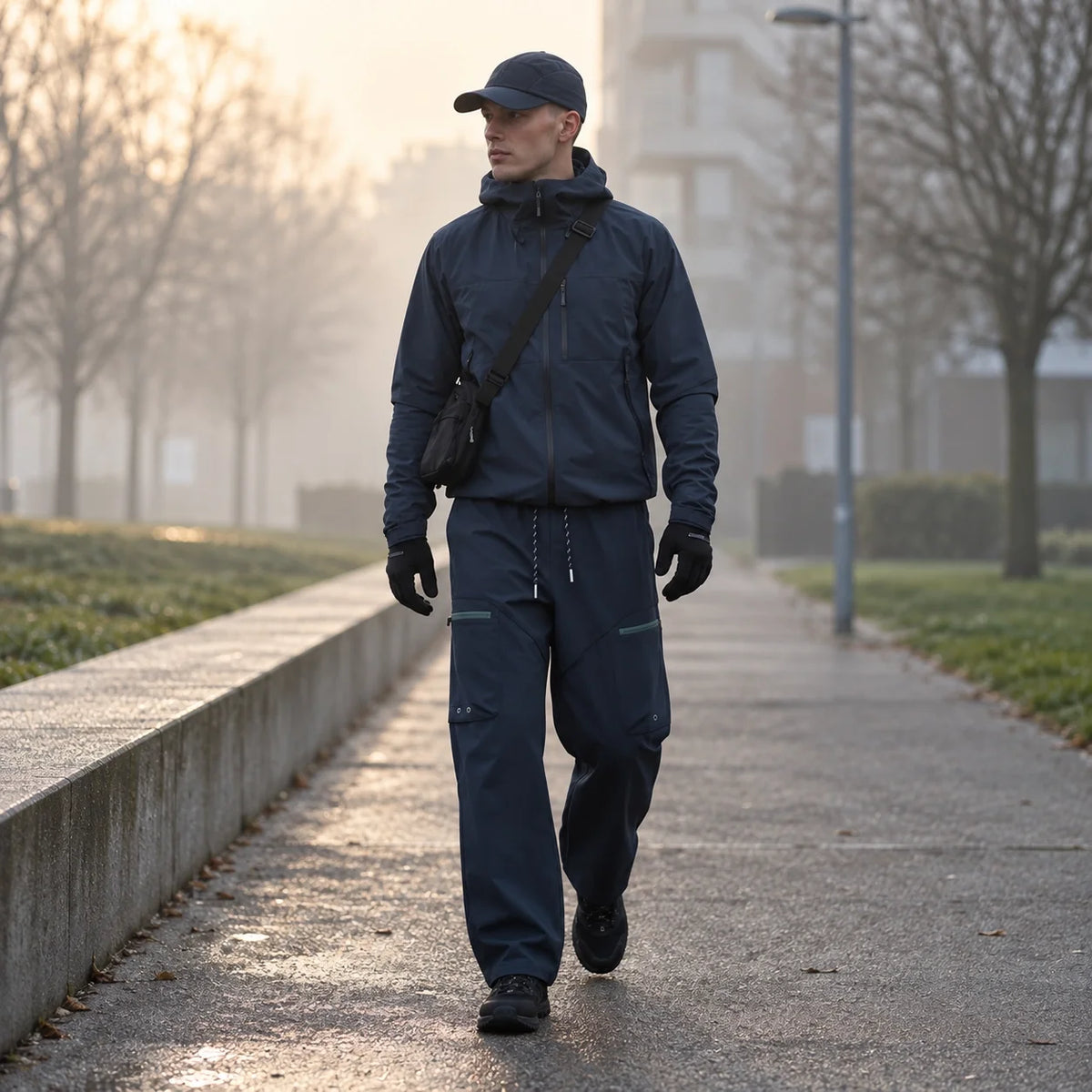 Brae - Unisex Water-Repellent & Quick-Dry Straight-Leg Walking Trousers - Navy Blue