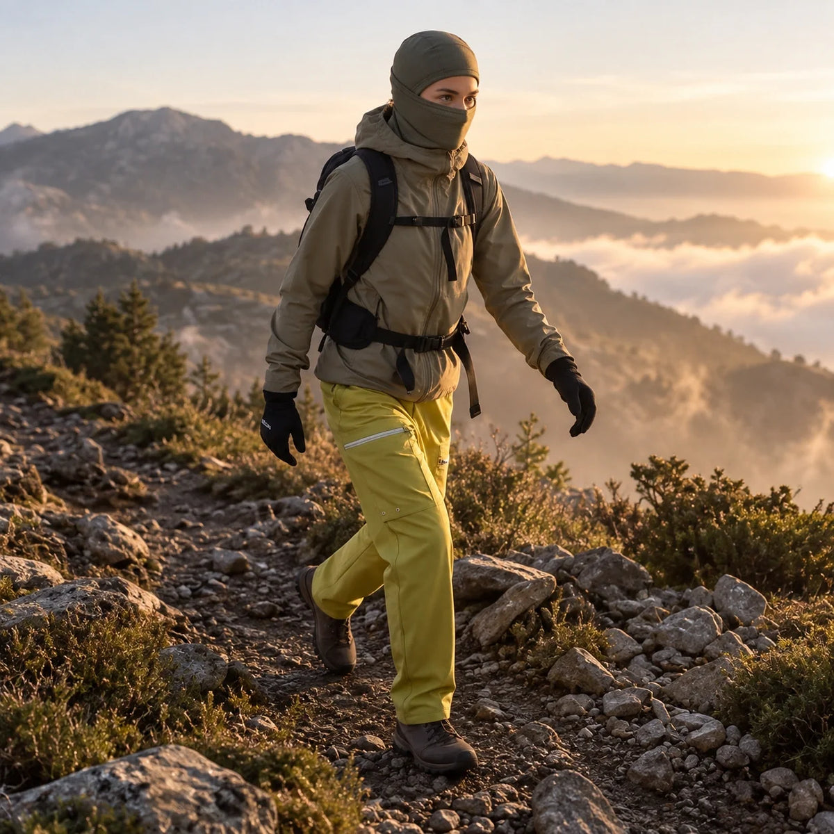 Brae - Unisex Water-Repellent & Quick-Dry Straight-Leg Walking Trousers - Yellow