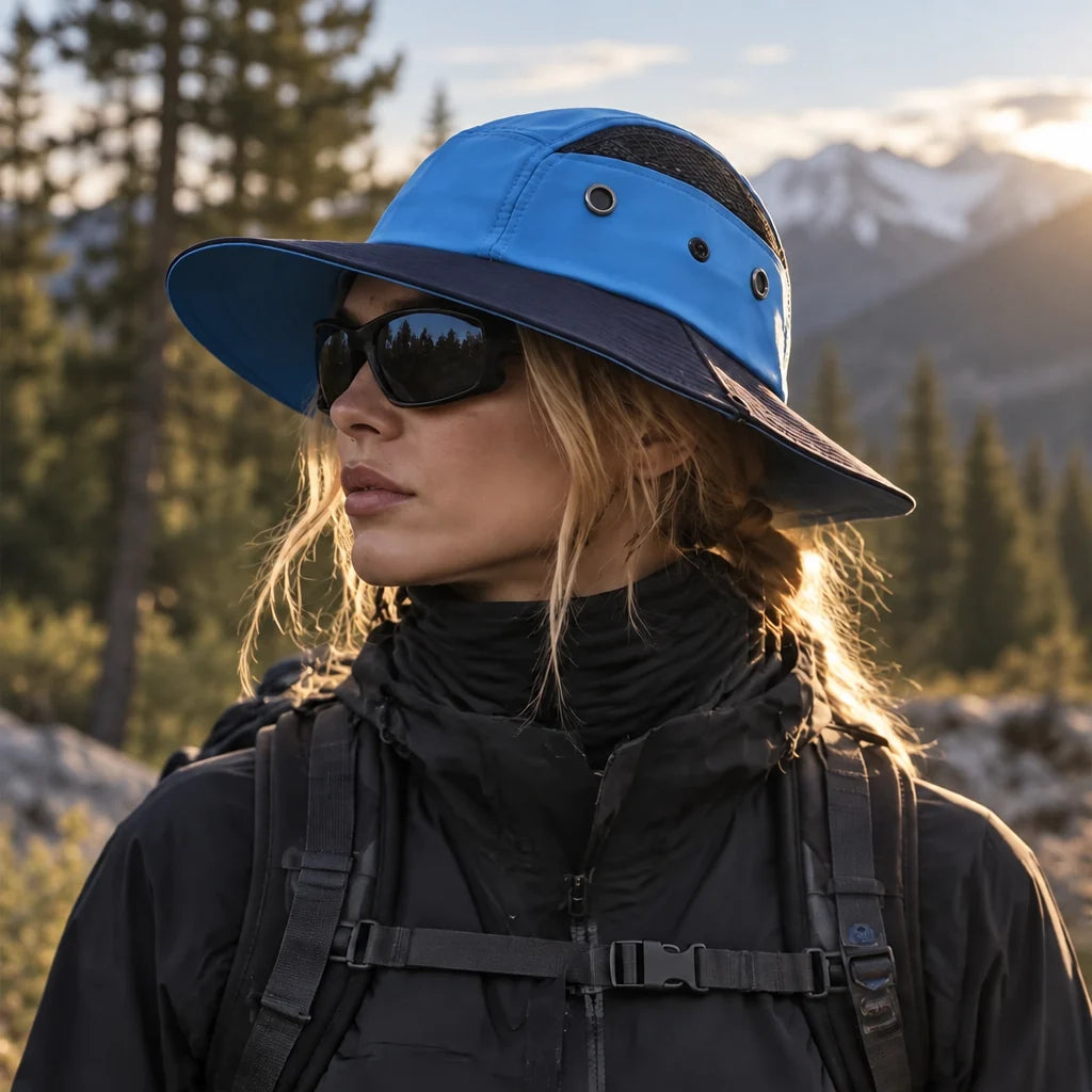 Moor - Unisex Breathable Sun Hat - Blue