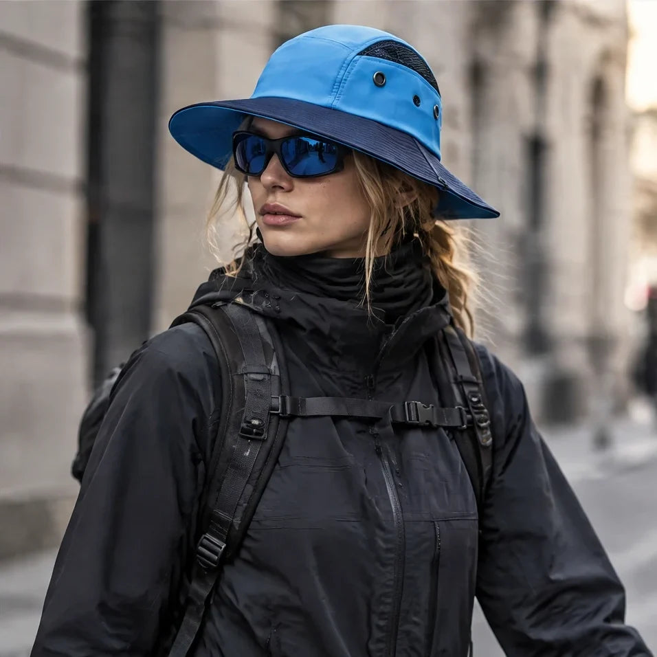 Moor - Unisex Breathable Sun Hat - Blue