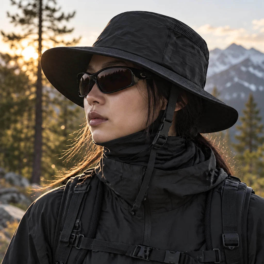 Tor - Unisex Breathable Sun Hat - Black