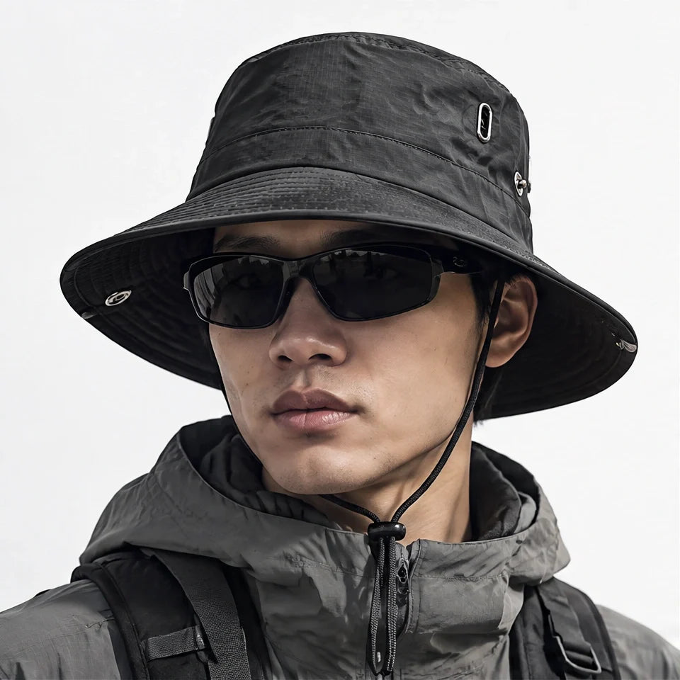 Glen - Unisex Breathable Packable Sun Hat - Black