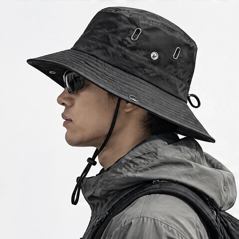 Glen - Unisex Breathable Packable Sun Hat - Black