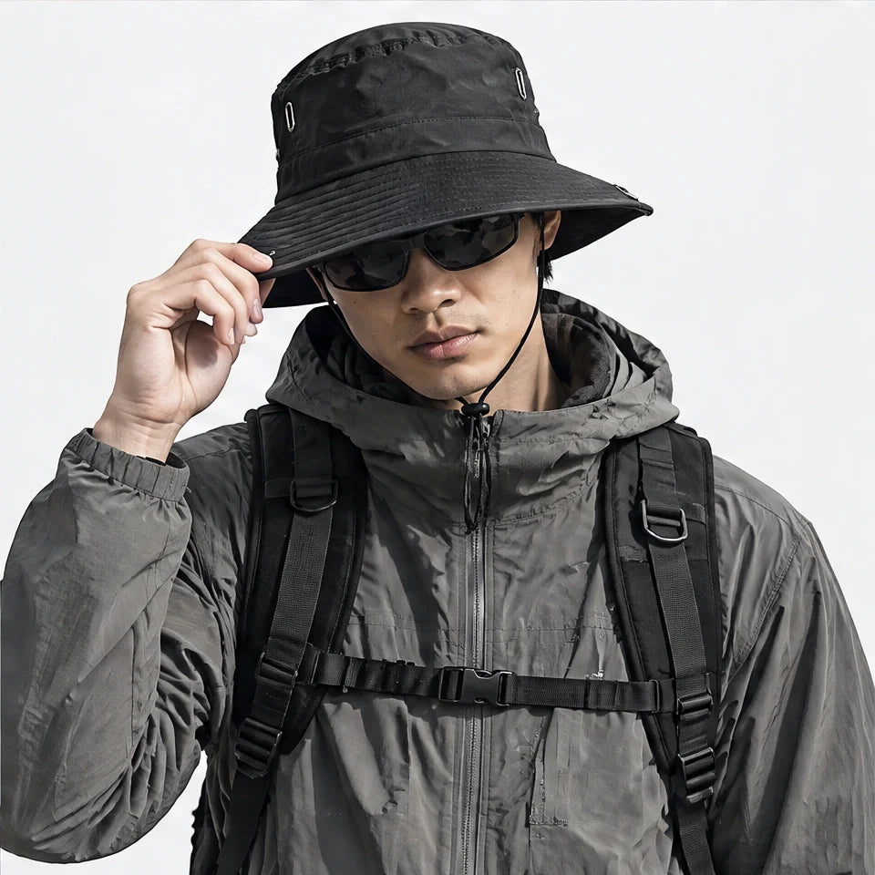 Glen - Unisex Breathable Packable Sun Hat - Black
