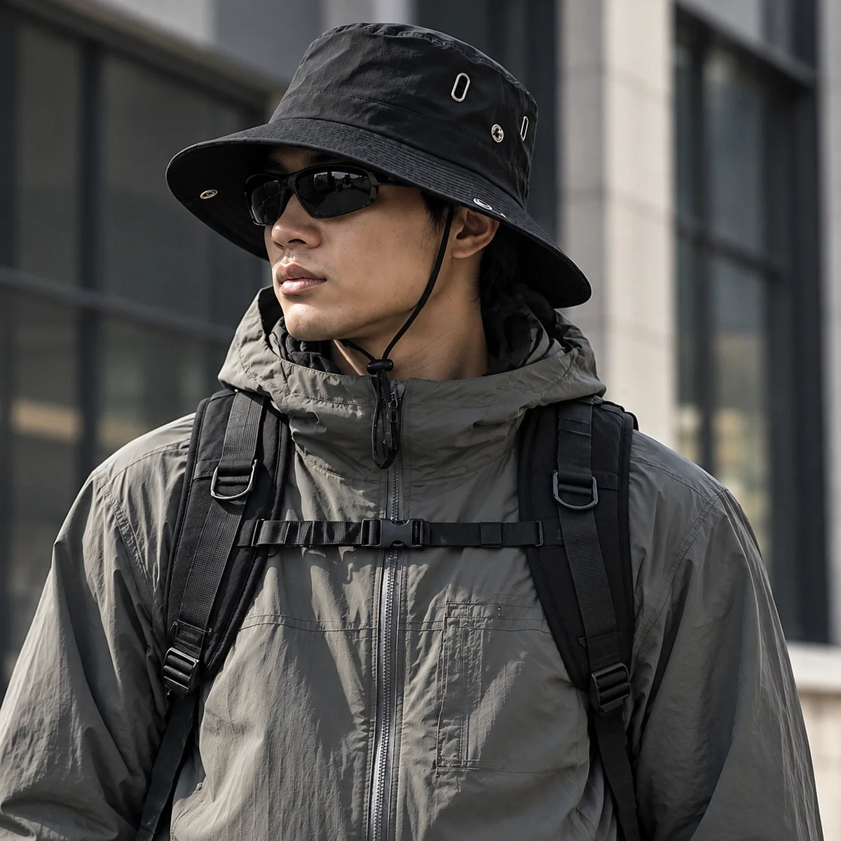 Glen - Unisex Breathable Packable Sun Hat - Black