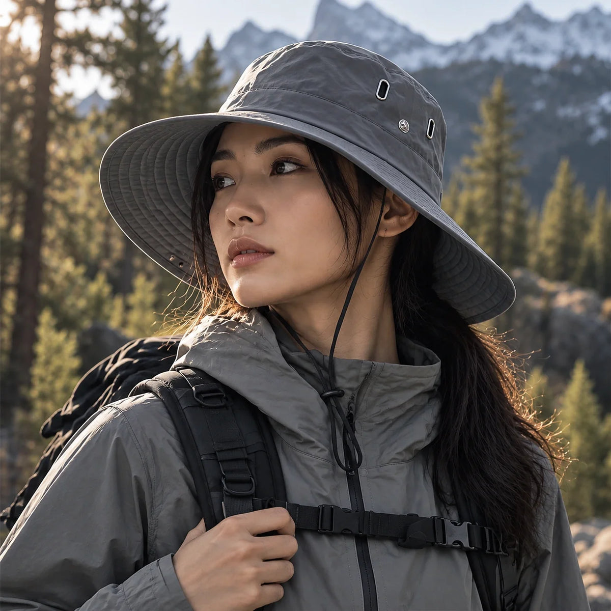 Glen - Unisex Breathable Packable Sun Hat - Grey