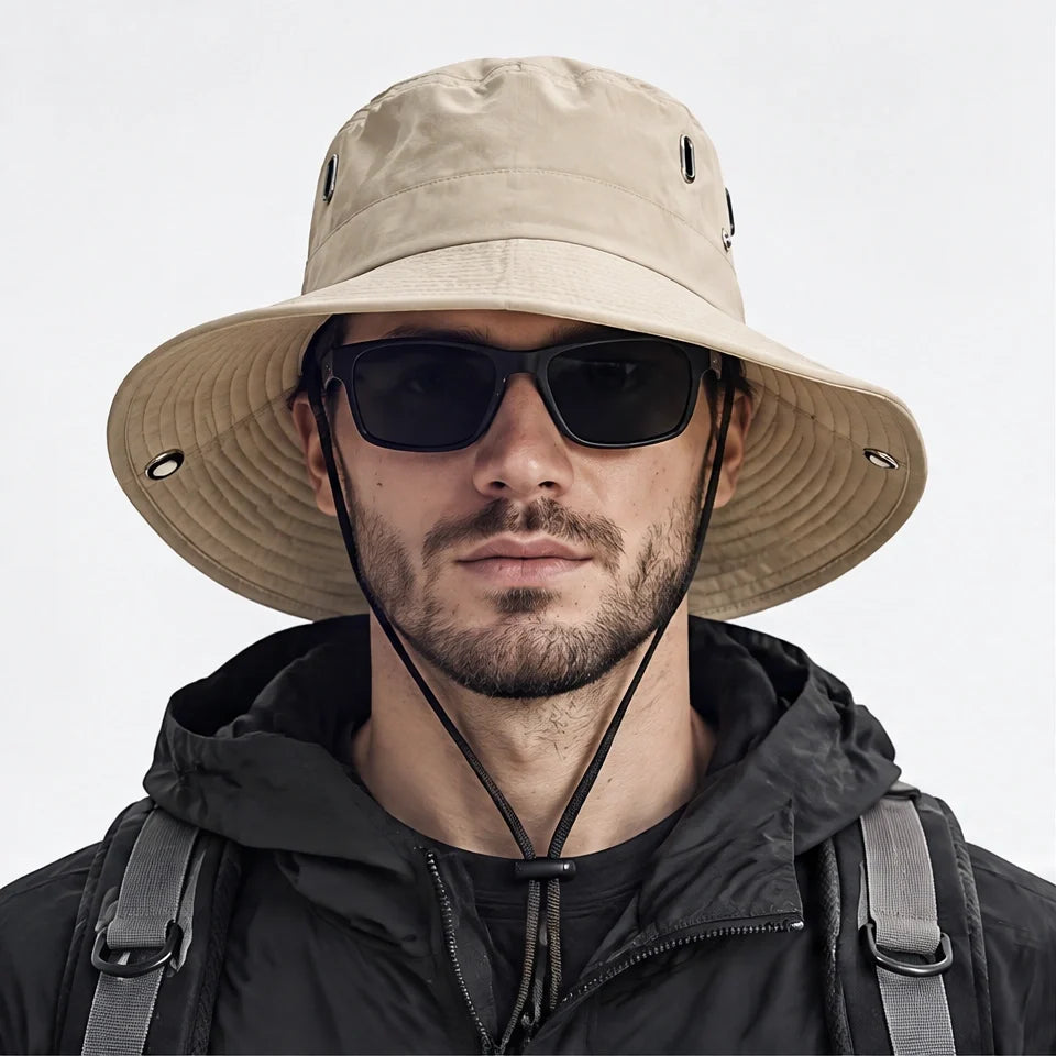 Glen - Unisex Breathable Packable Sun Hat - Khaki