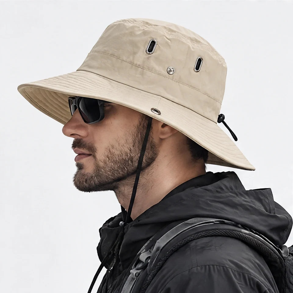 Glen - Unisex Breathable Packable Sun Hat - Khaki