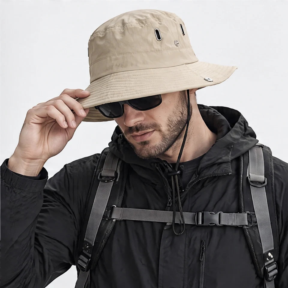 Glen - Unisex Breathable Packable Sun Hat - Khaki