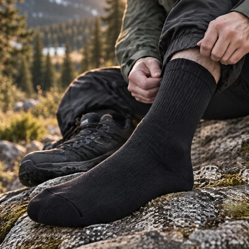 Wath - Unisex High-Barrel Waterproof Socks - Black