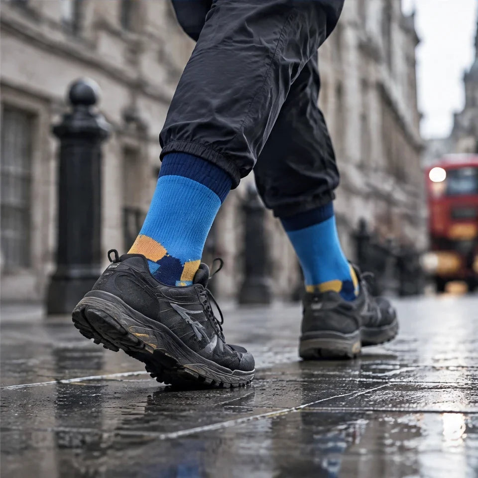 Wath - Unisex High-Barrel Waterproof Socks - Blue