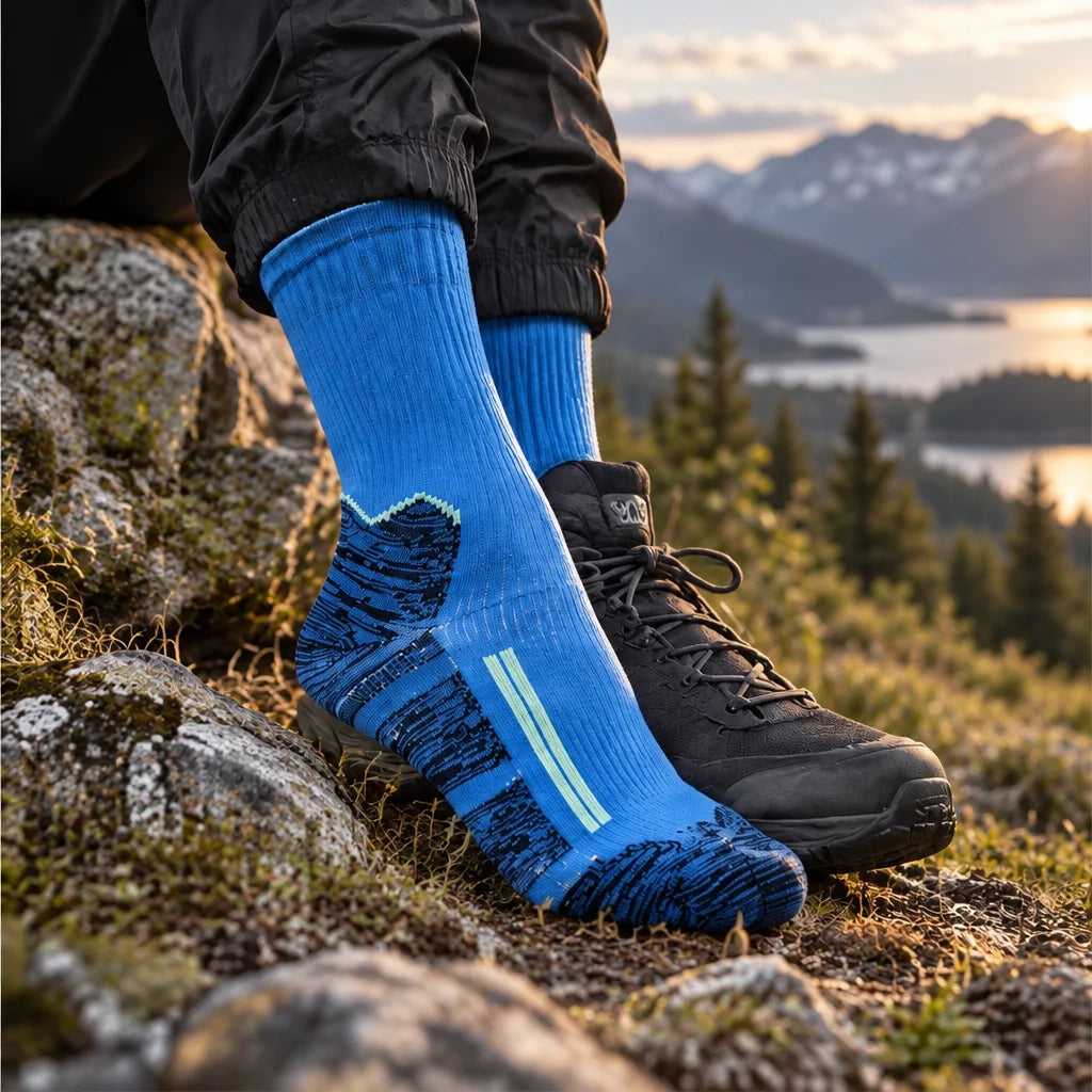 Wath - Unisex High-Barrel Waterproof Socks - Electric Blue