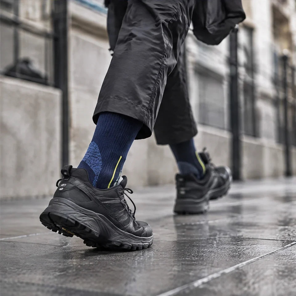 Wath - Unisex High-Barrel Waterproof Socks - Navy Blue