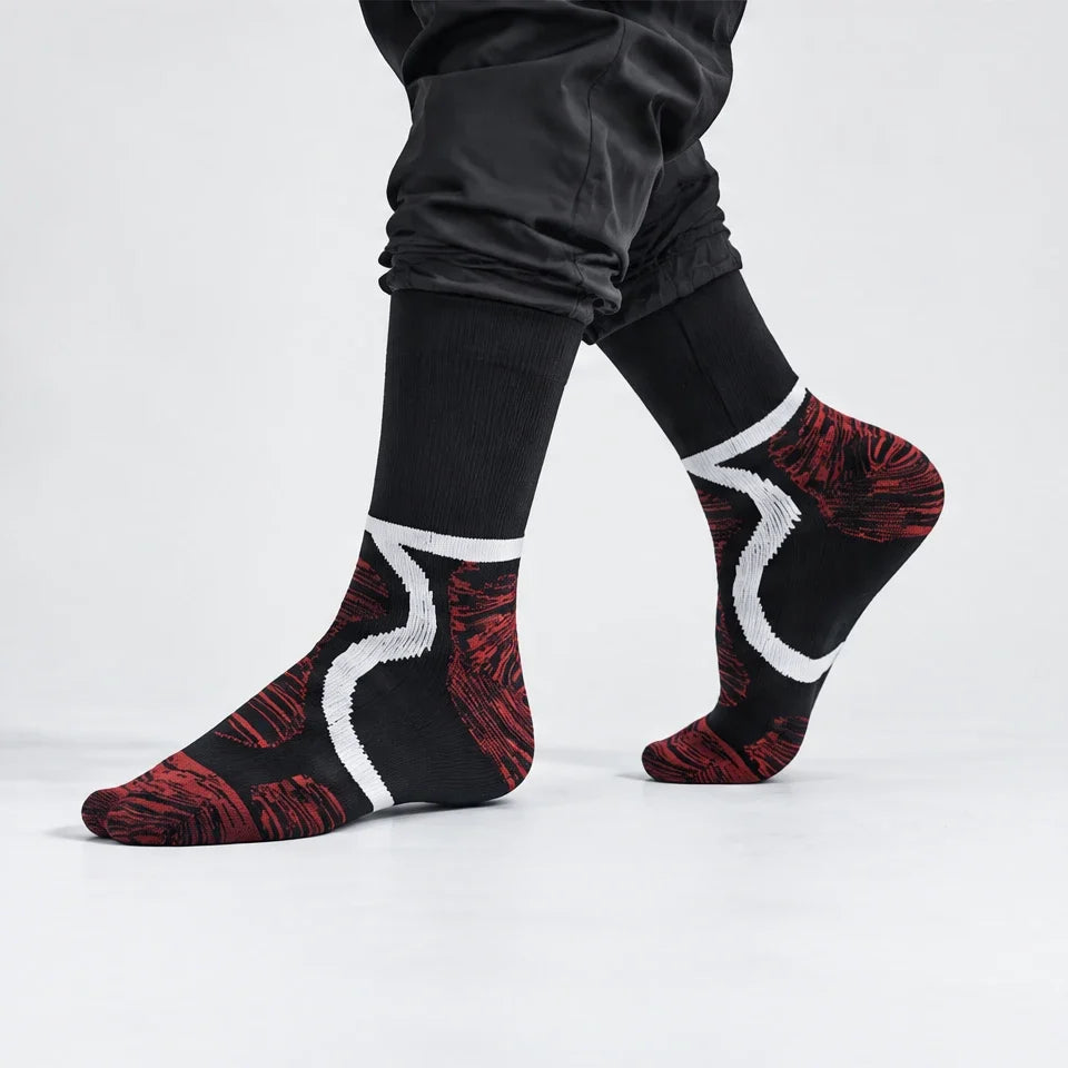 Wath - Unisex High-Barrel Waterproof Socks - Red