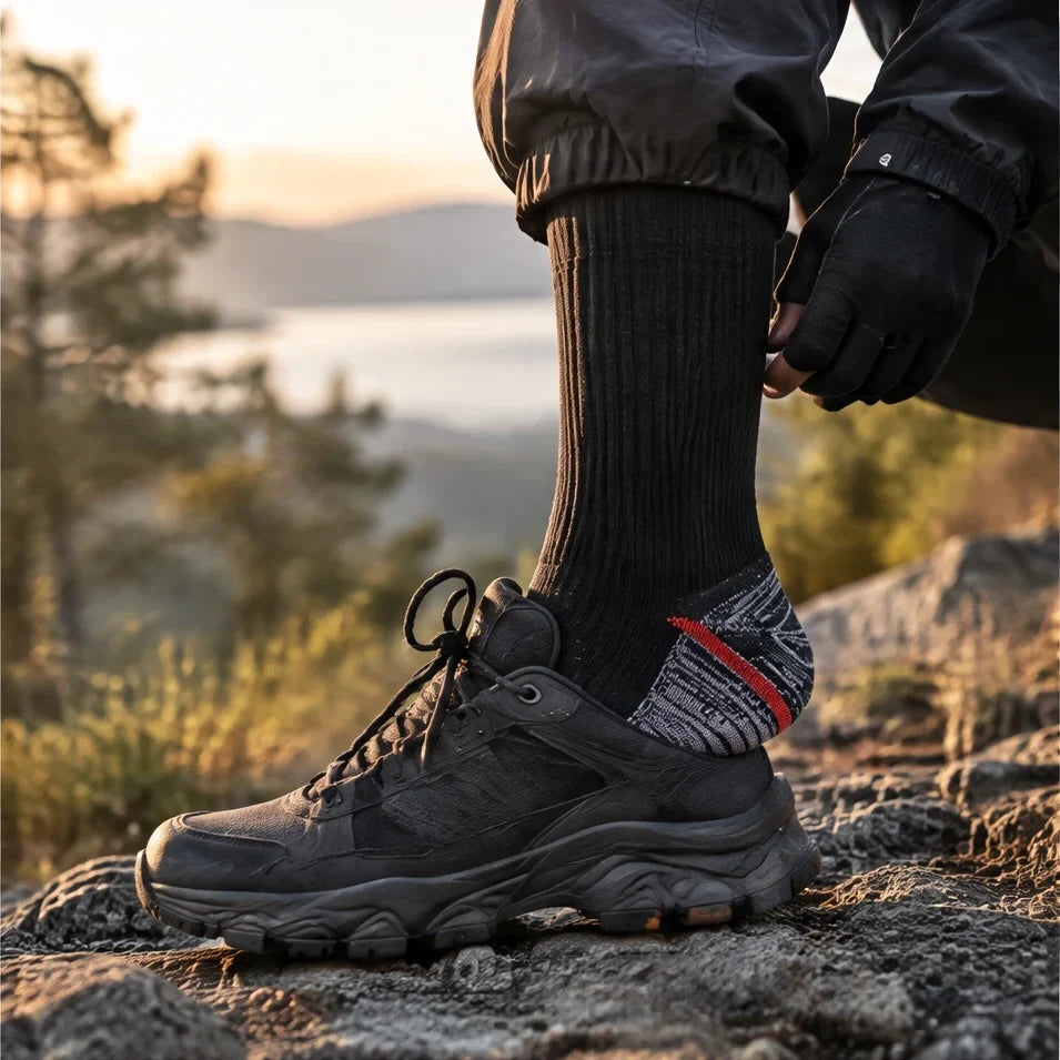 Wath - Unisex High-Barrel Waterproof Socks - Rose Red