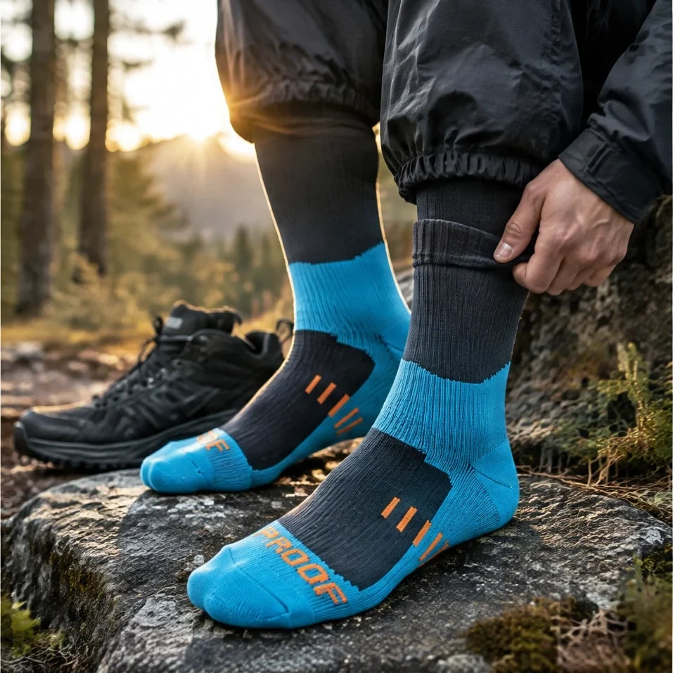 Wath - Unisex High-Barrel Waterproof Socks - Turquoise Blue
