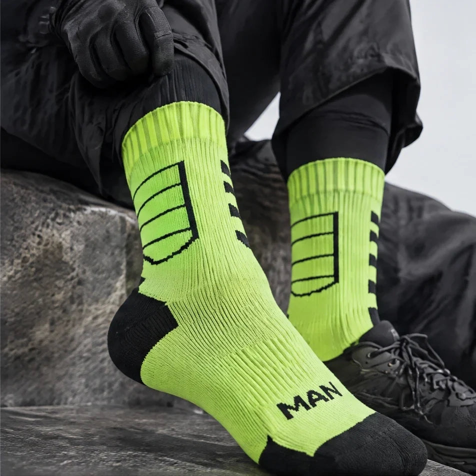 Wath - Unisex High-Barrel Waterproof Socks - Yellow Green