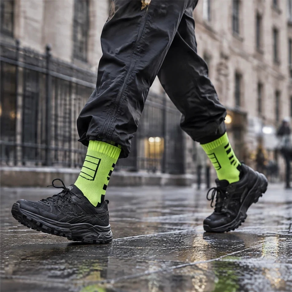 Wath - Unisex High-Barrel Waterproof Socks - Yellow Green