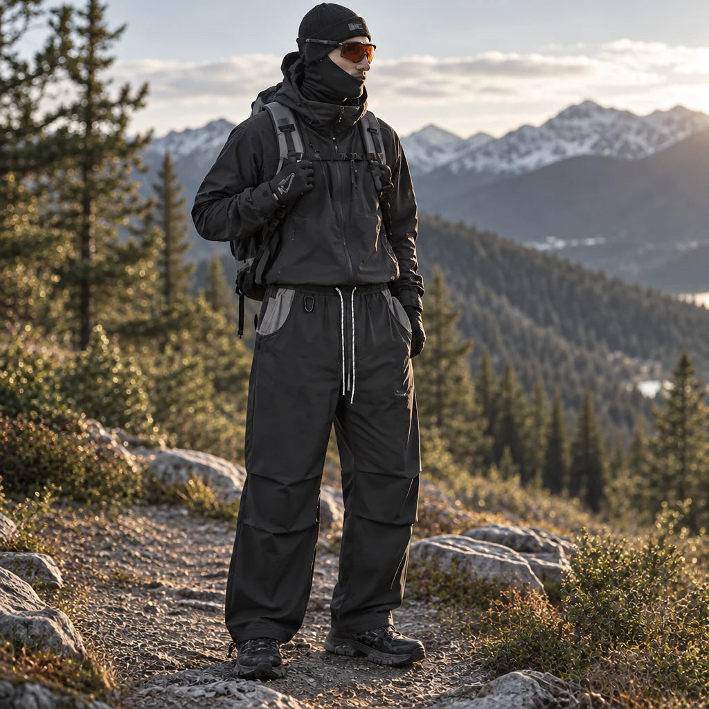 Scud - Unisex Quick-Dry Windproof & Wide-Leg Waterproof Trousers - Dark Grey