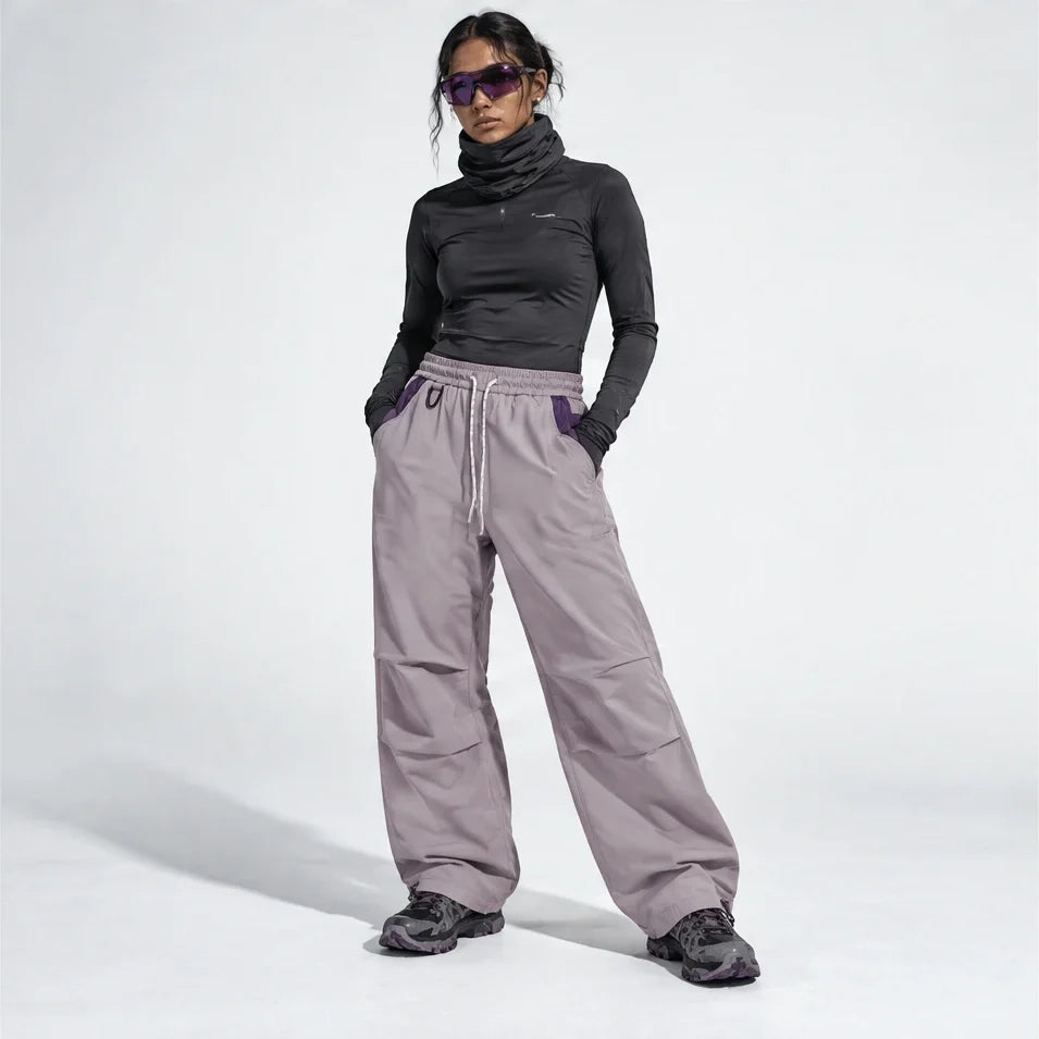 Scud - Unisex Quick-Dry Windproof & Wide-Leg Waterproof Trousers - Purple