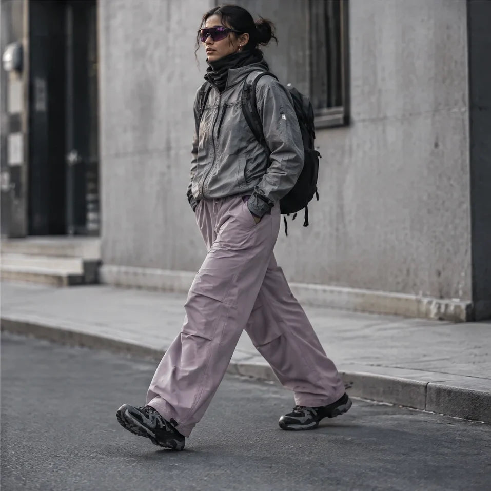 Scud - Unisex Quick-Dry Windproof & Wide-Leg Waterproof Trousers - Purple