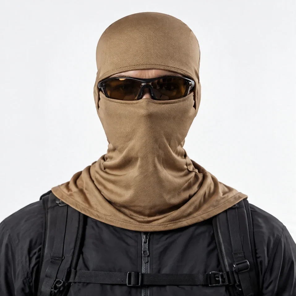 Carr - Unisex Breathable Multi-Way Convertible Balaclava - Camel