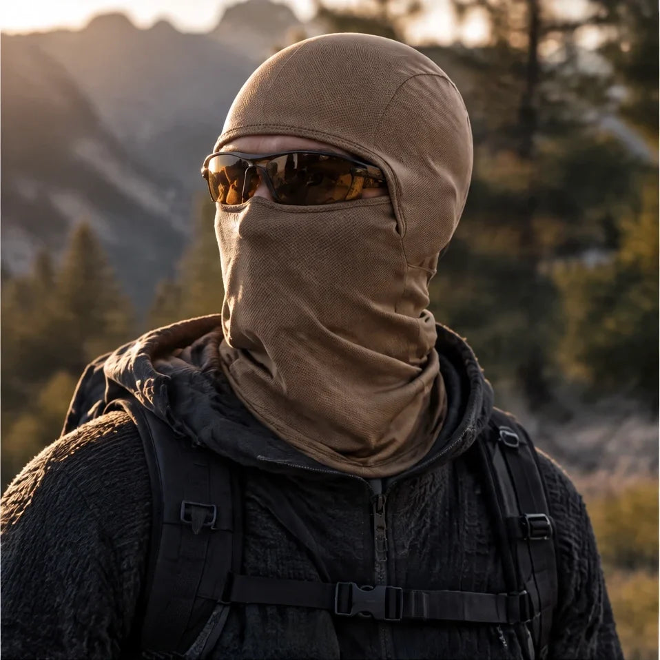 Carr - Unisex Breathable Multi-Way Convertible Balaclava - Camel