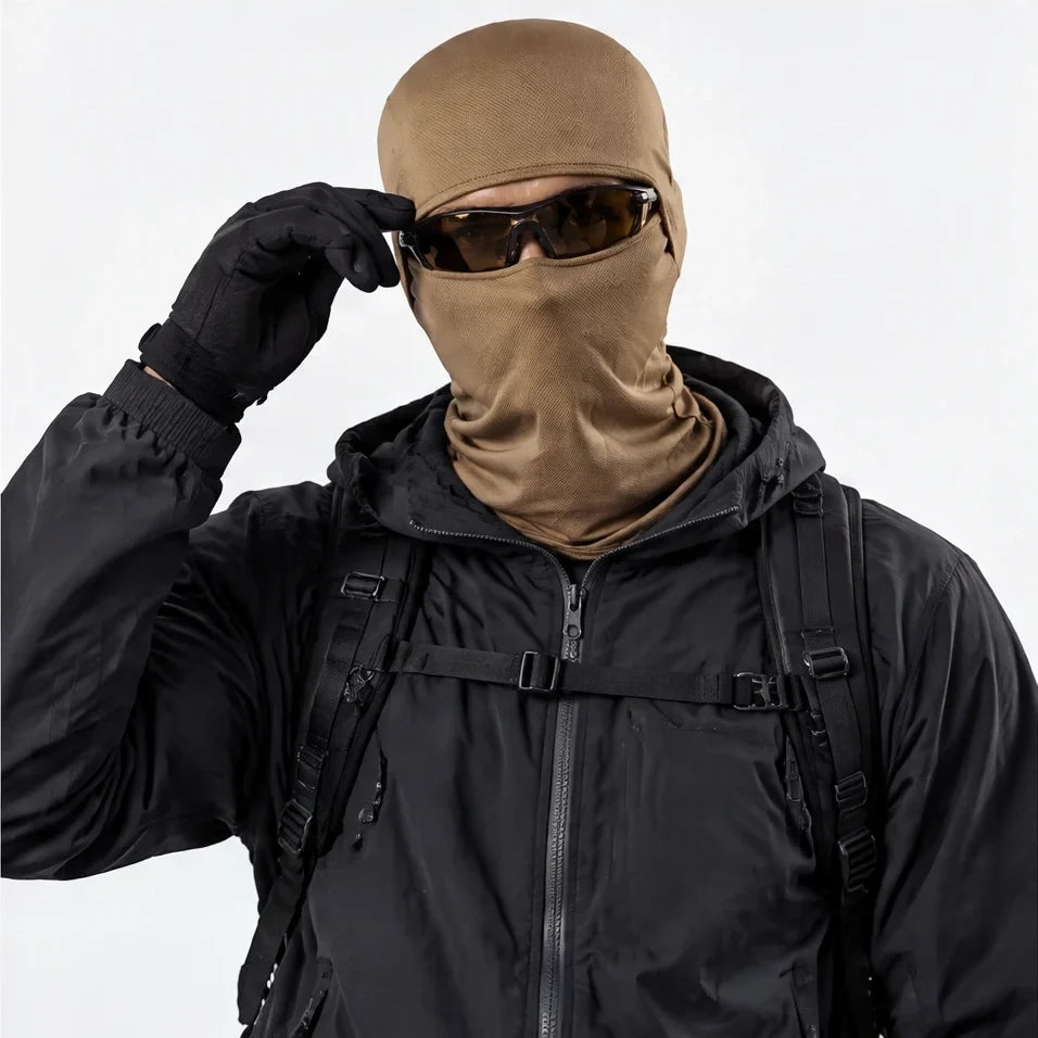 Carr - Unisex Breathable Multi-Way Convertible Balaclava - Camel