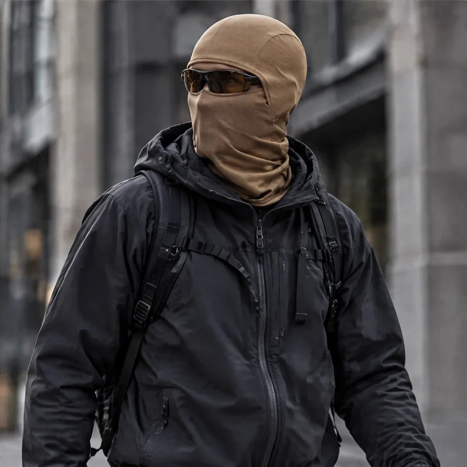 Carr - Unisex Breathable Multi-Way Convertible Balaclava - Camel