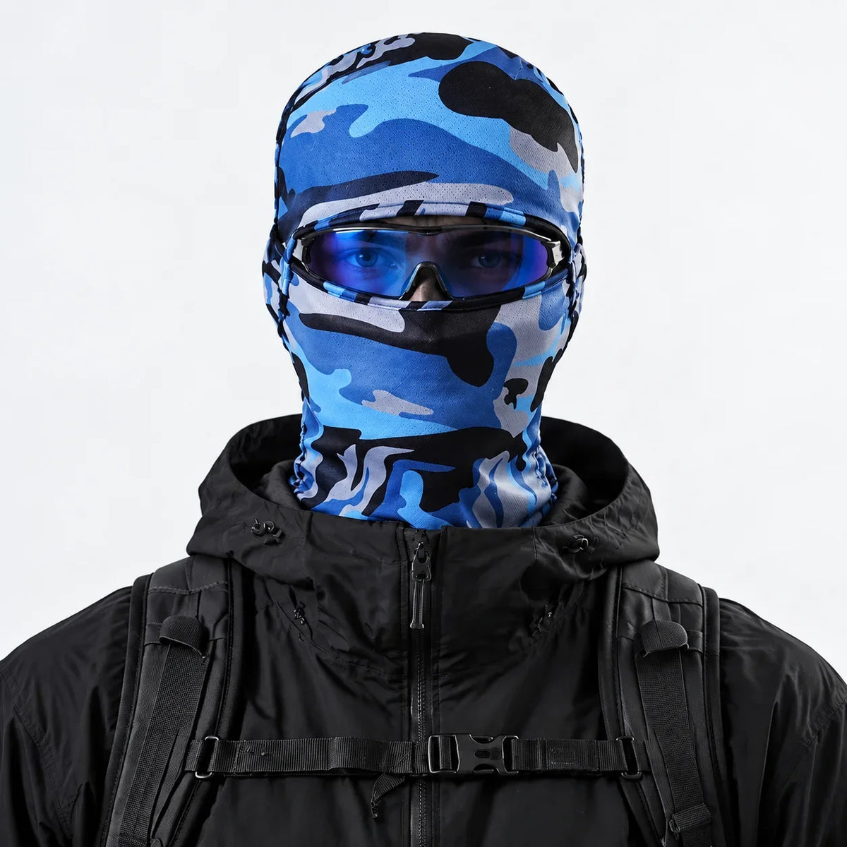 Carr - Unisex Breathable Multi-Way Convertible Balaclava - Camo-Blue