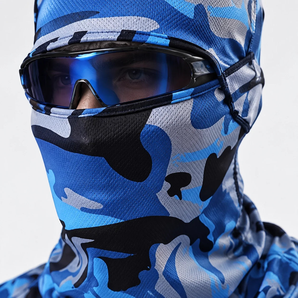 Carr - Unisex Breathable Multi-Way Convertible Balaclava - Camo-Blue