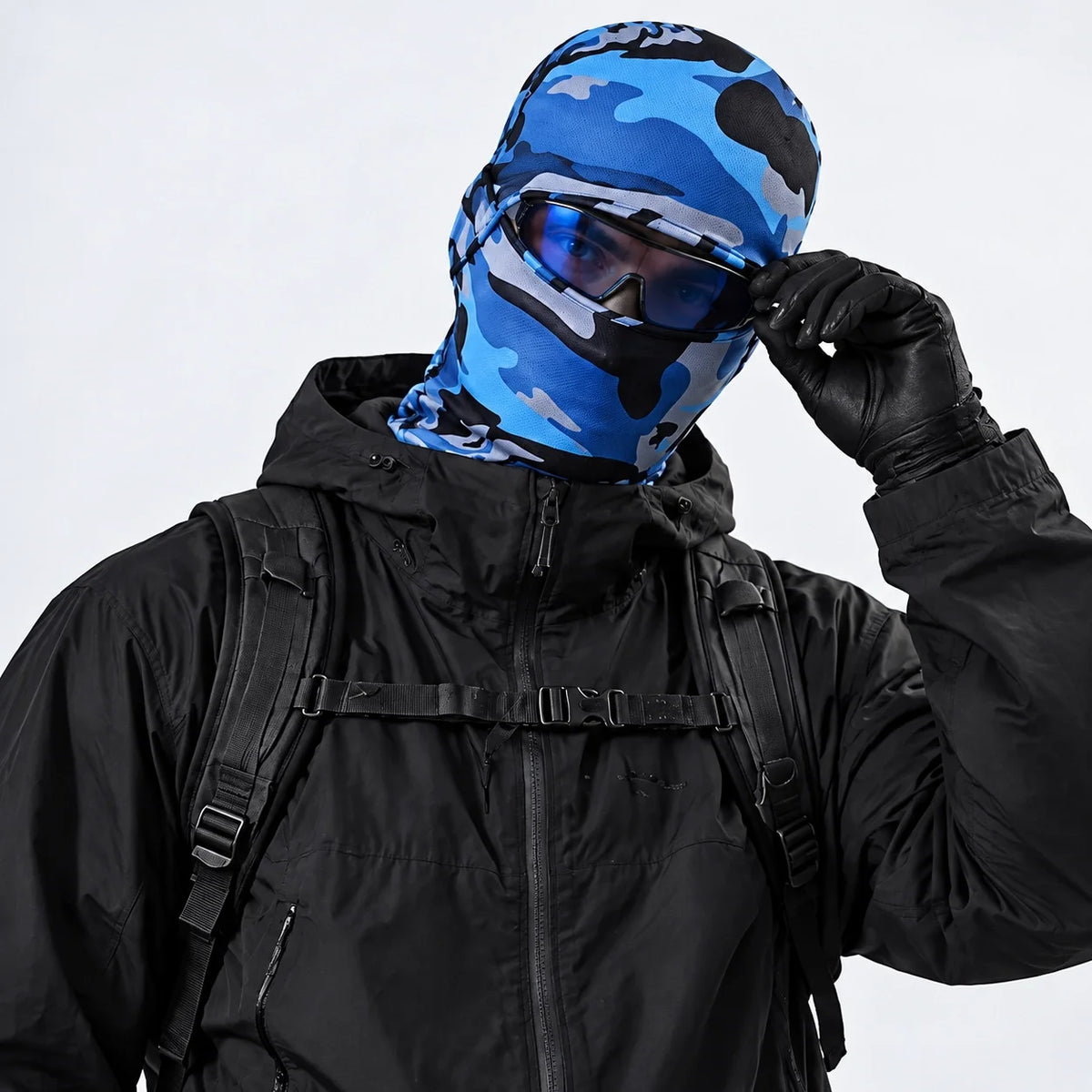 Carr - Unisex Breathable Multi-Way Convertible Balaclava - Camo-Blue